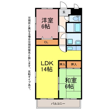 フィオーレ田中Ⅱ・Ⅲの物件間取画像